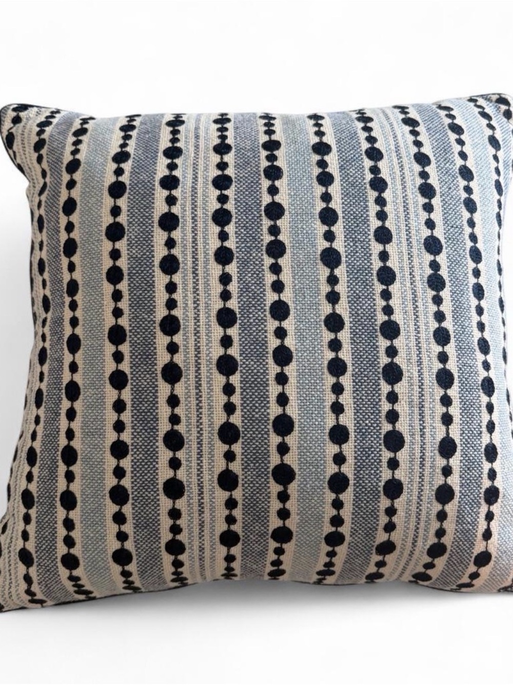 Tommy Hilfiger Navy Dot Stripe Accent Pillow